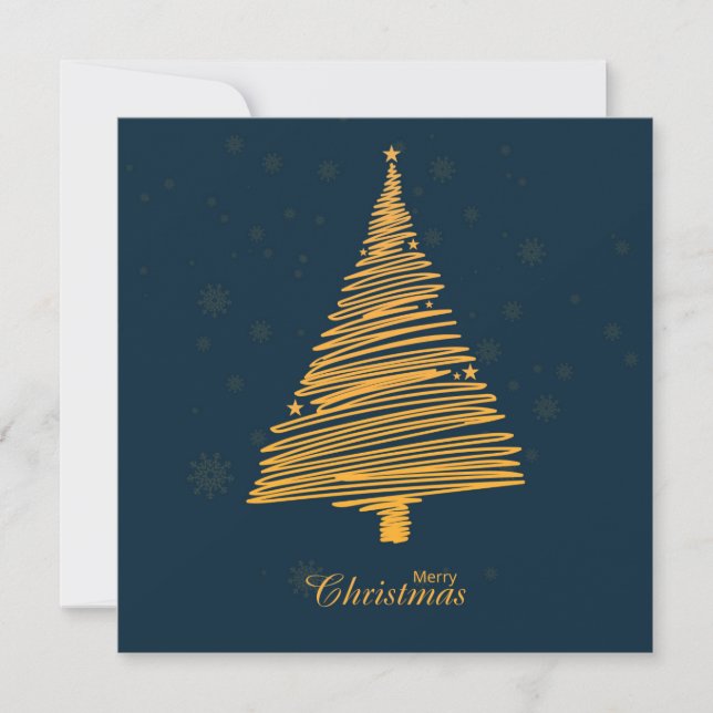 Happy New Year Christmas Tree Inbjudningar (Framsida)