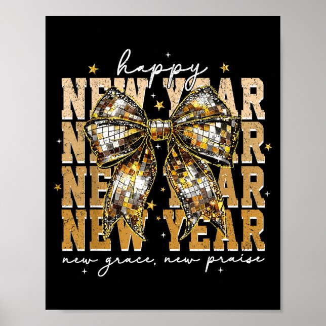 Happy New Year Coquette Bow New Year New Grace New Poster (Framsidan)