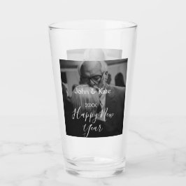 Happy new year couple photo name year black white  glaskopp