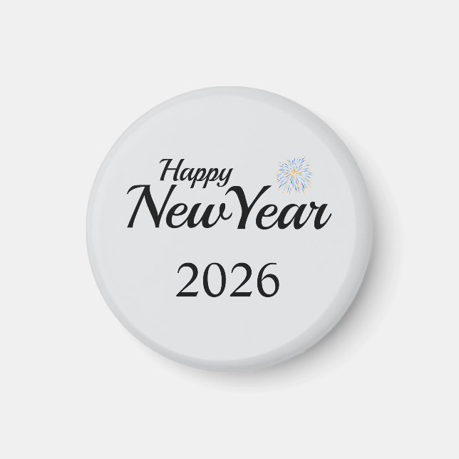 Happy New Year Custom Present Magnet (Framsidan)