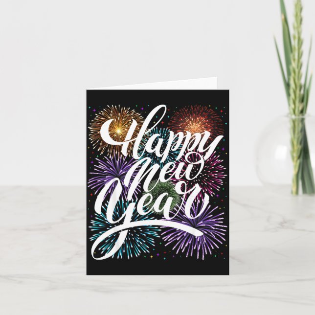 Happy New Year Firework Family Matching Men Women  Kort (Framsida)