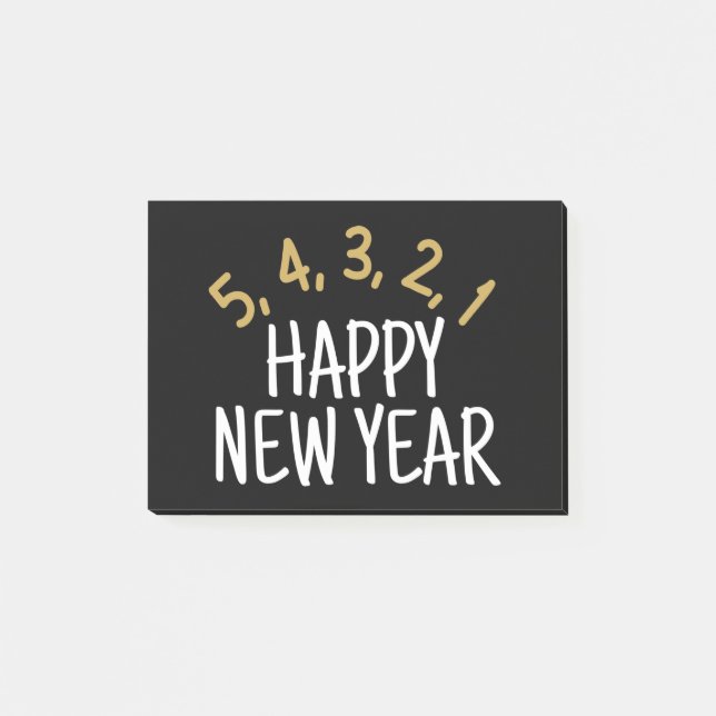 Happy New Year Funny Post-it Block (Framsida)
