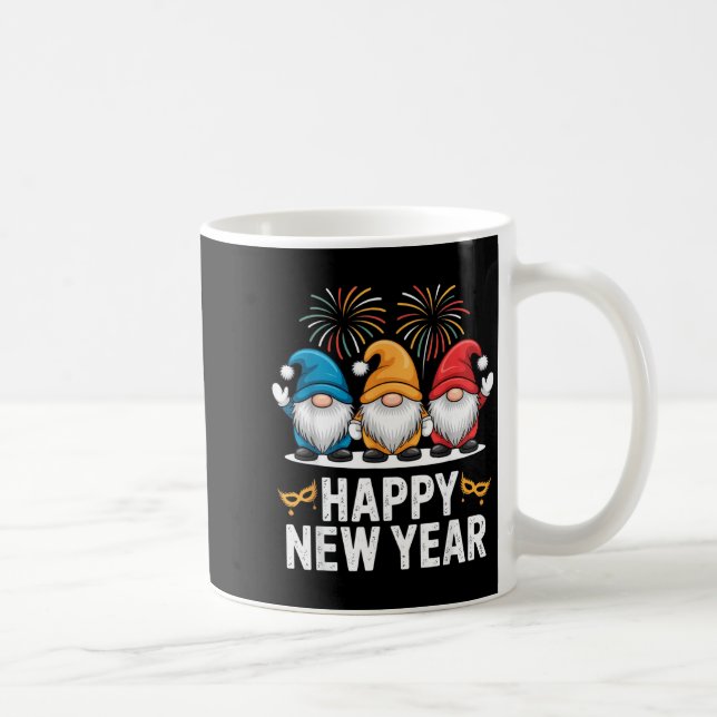 Happy New Year Gnomes For Party Lovers And Festive Kaffemugg (Höger)