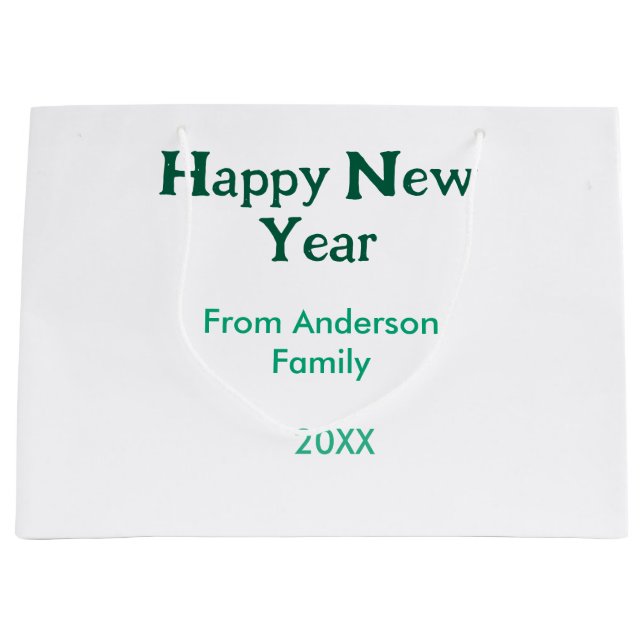 Happy new year green add family name year simple  (Framsidan)