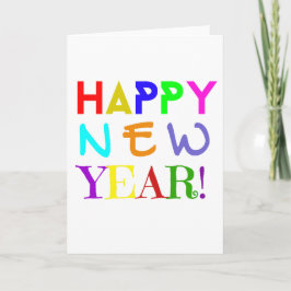 Happy New Year Greeting card Tack Kort