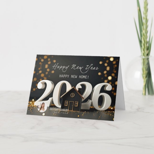 Happy New Year Happy New Home Real Estate Realtor Helgkort (Framsida)