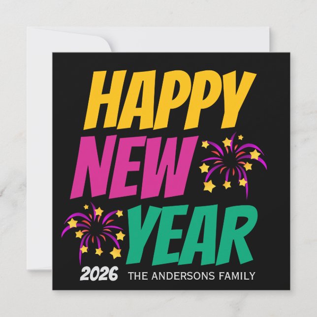 Happy New Year  Inbjudningar (Framsida)