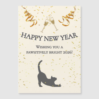 Happy New Year Magnetic Greeting Card
