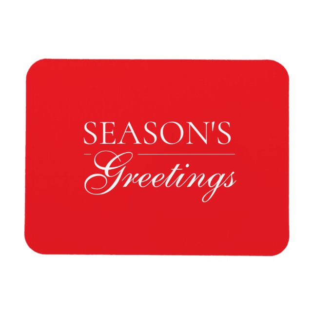 Happy New Year Merry Christmas Holiday Season Card Magnet (Horisontell)