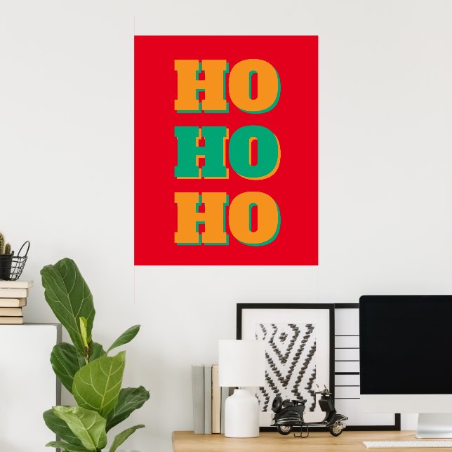 Happy New Year Merry Christmas Holiday Season HoHo Poster (Hemmakontoret)