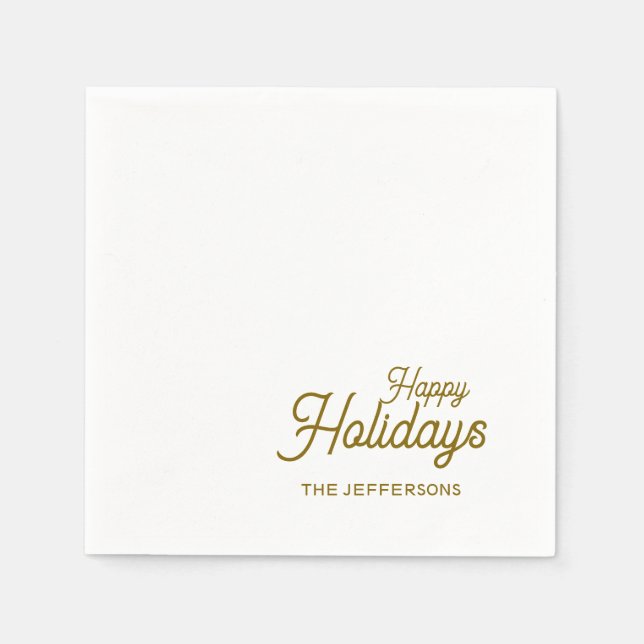 Happy New Year Merry Christmas Seasonal Family Pappersservett (Framsidan)