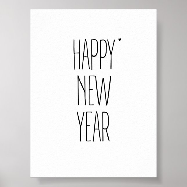 Happy New Year - minimalistic typography poster (Framsidan)