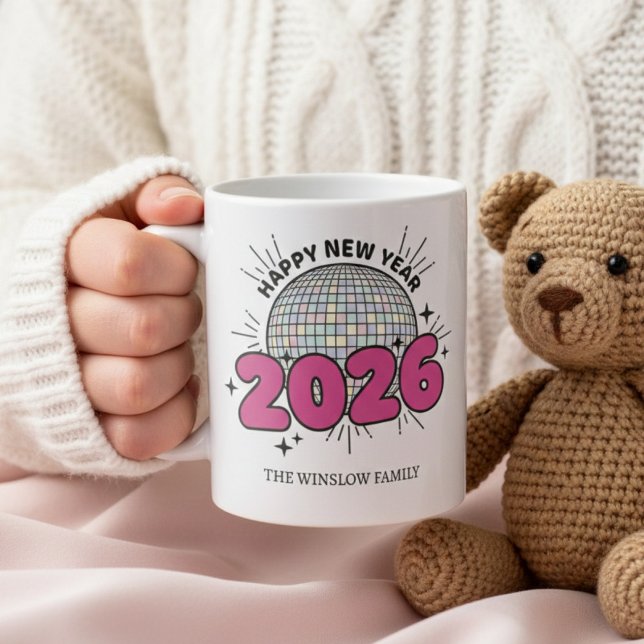Happy New Year Mug Personalized Family Name custom Kaffemugg (Skapare uppladdad)
