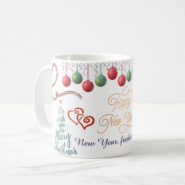 Happy New Year Mug – Premium Celebration design Kaffemugg (Framsida vänster)