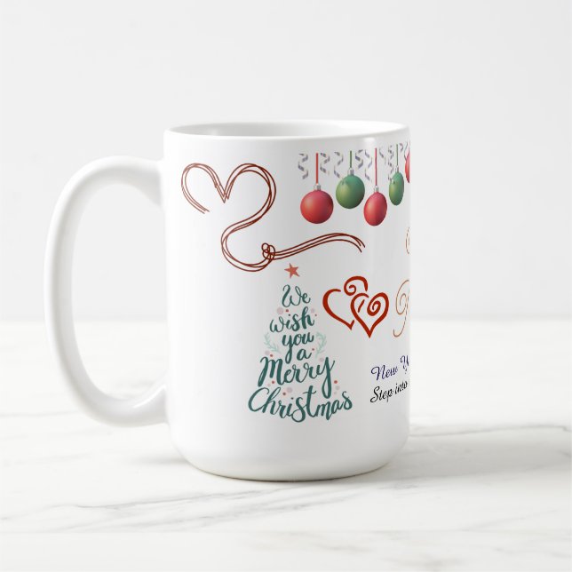 Happy New Year Mug – Premium Celebration design Kaffemugg (Vänster)