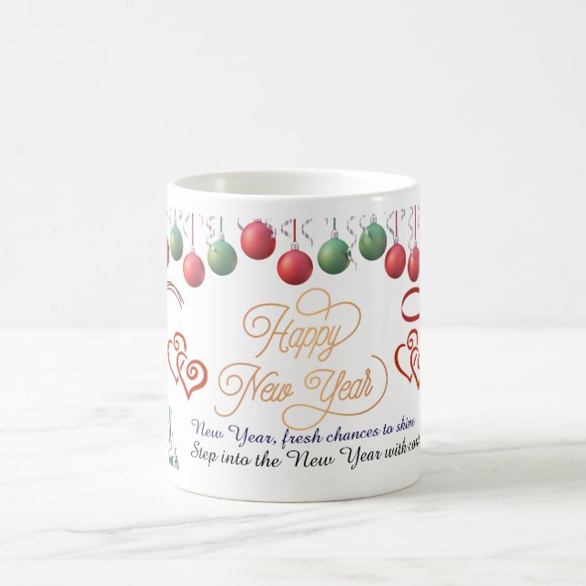 Happy New Year Mug – Premium Celebration Design Kaffemugg (Center)