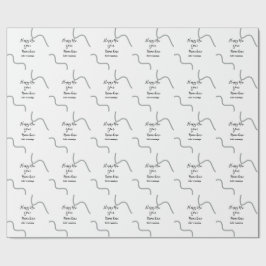 Happy new year name message gray simple holiday  presentpapper