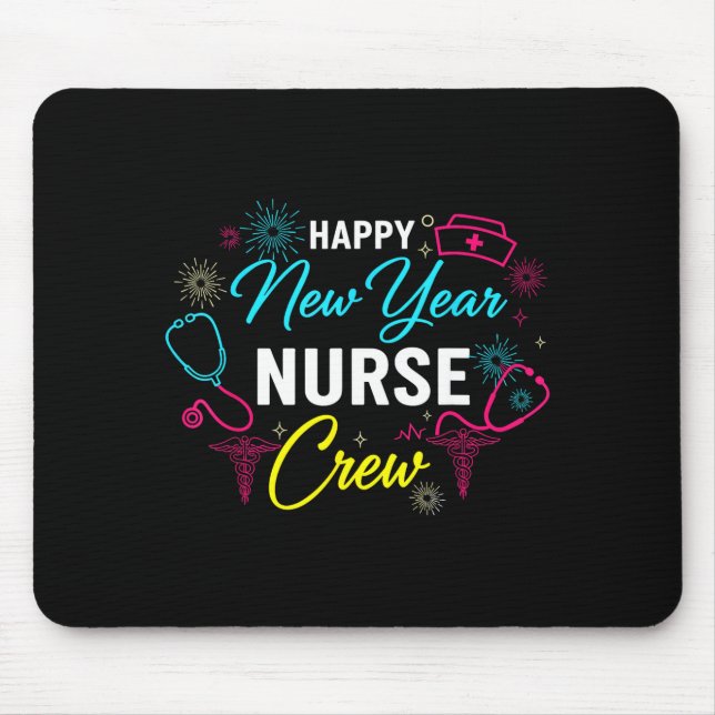 Happy New Year Nurse Shirt, Fireworks Stethoscope  Musmatta (Framsidan)