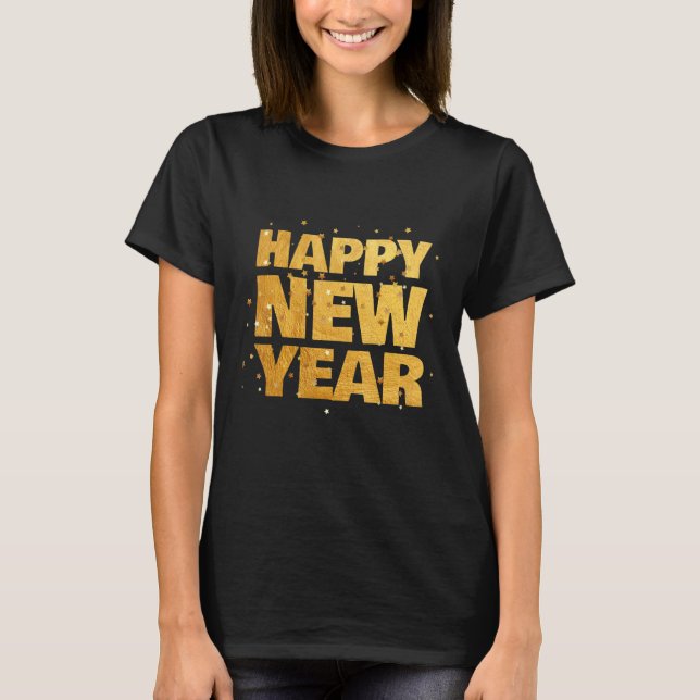 Happy New Year NYE Party   New Years Eve Confetti T Shirt (Framsida)