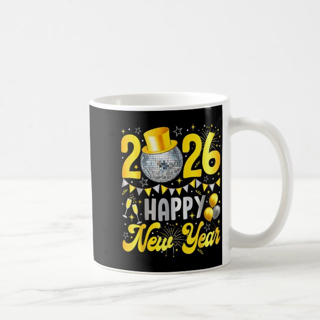 Happy New Year Party 2026 Balloon Family Matching  Kaffemugg (Höger)