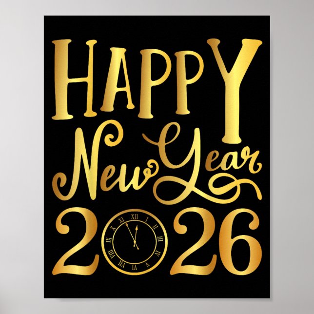 Happy New Year Party 2026 Family Matching  Poster (Framsidan)