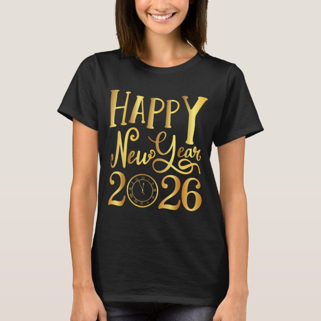 Happy New Year Party 2026 Family Matching  T Shirt (Framsida)