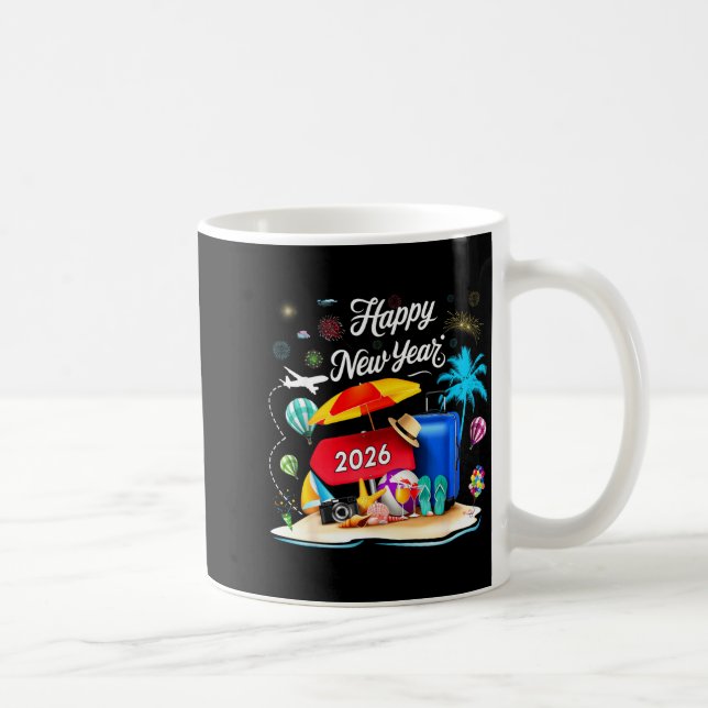 Happy New Year Party 2026 Family Matching Vacation Kaffemugg (Höger)
