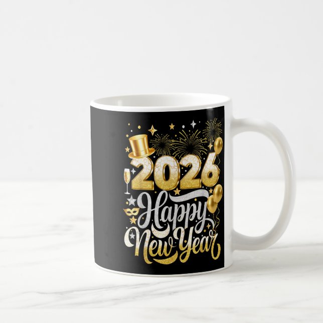 Happy New Year Party 2026 Nye Funny Family Matchin Kaffemugg (Höger)