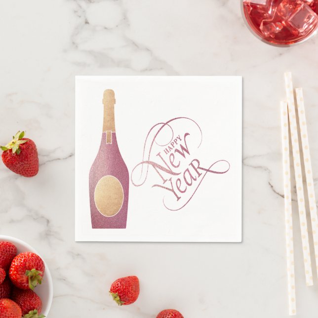 Happy New Year Party Sparkle Paper Napkin Pappersservett (Insitu)