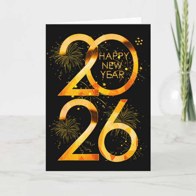 Happy New Year Party Supplies 2026 Family Matching Kort (Framsida)