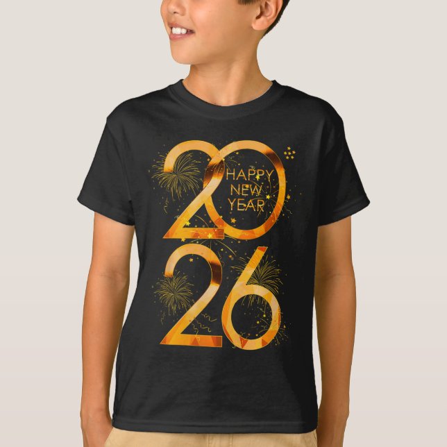 Happy New Year Party Supplies 2026 Family Matching T Shirt (Framsida)
