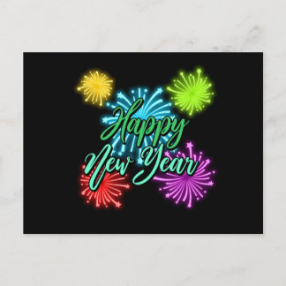 Happy New Year Postkarte Vykort
