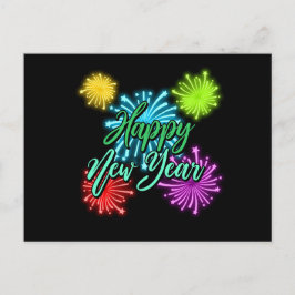 Happy New Year Postkarte Vykort