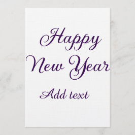 Happy new year purple calligraphy simple minimal inbjudningar