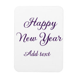Happy new year purple calligraphy simple minimal  magnet