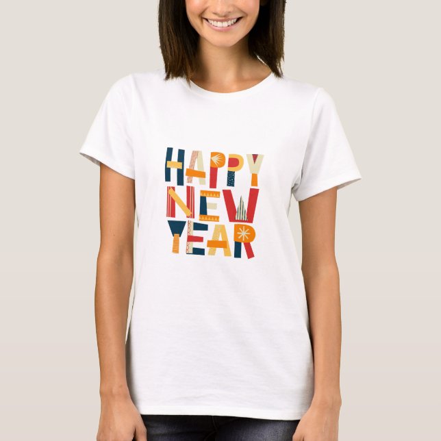 Happy New Year T Shirt (Framsida)