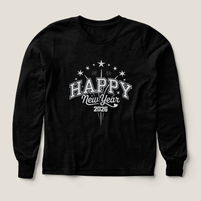 Happy New Year  T Shirt (Design framsida)
