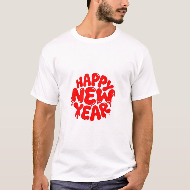 Happy New Year T Shirt (Framsida)