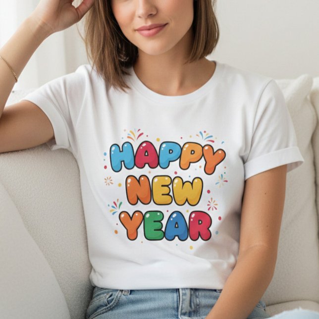 Happy New Year T-Shirt – Elegant Modern Festive (Skapare uppladdad)