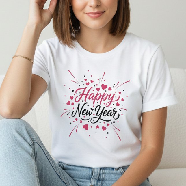 Happy New Year T-Shirt – Elegant Modern Festive (Skapare uppladdad)