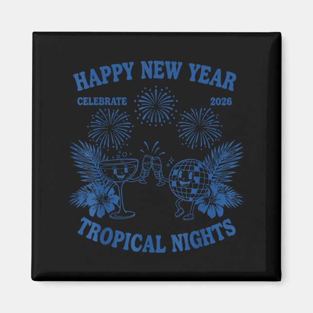 Happy New Year Trocal Nights 2026 Celebration  Magnet (Framsidan)