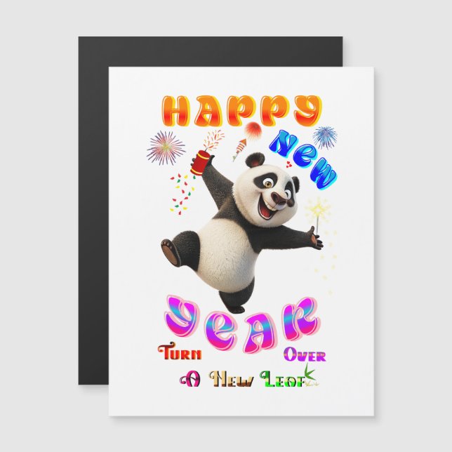 Happy New Year Turn Over A New Leaf (Fram/baksida)