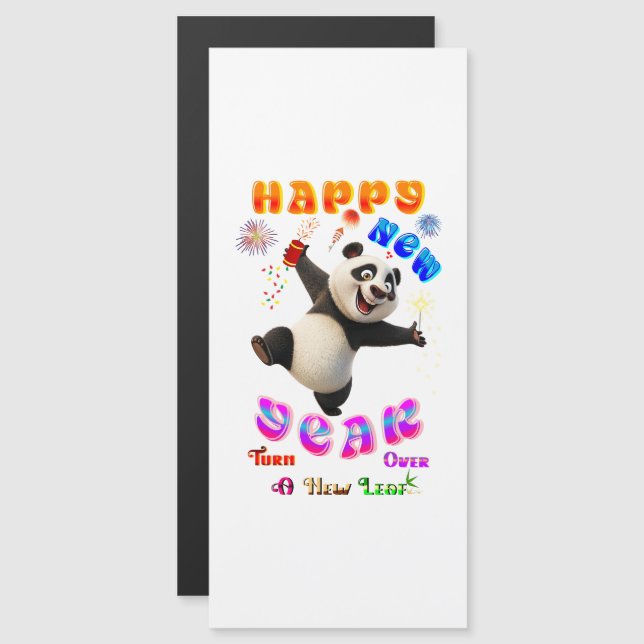 Happy New Year Turn Over A New Leaf (Fram/baksida)