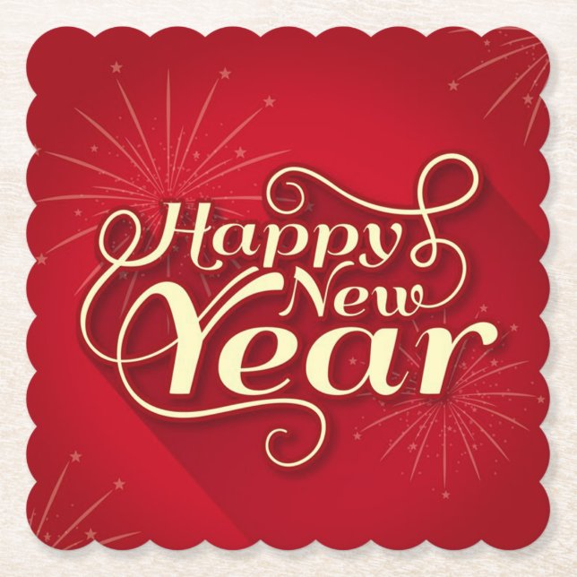 Happy New Year Underlägg Papper (Framsida)
