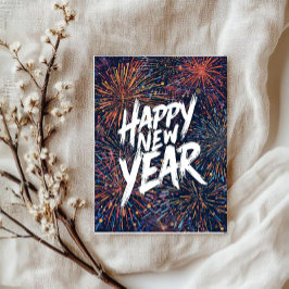 Happy New year vibrant elegant Card Kort