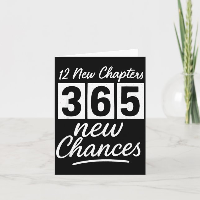 Happy New Years 12 New Chapters 365 New Chances Ne Kort (Framsida)