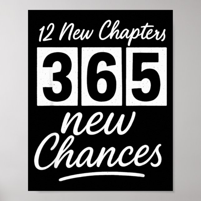 Happy New Years 12 New Chapters 365 New Chances Ne Poster (Framsidan)