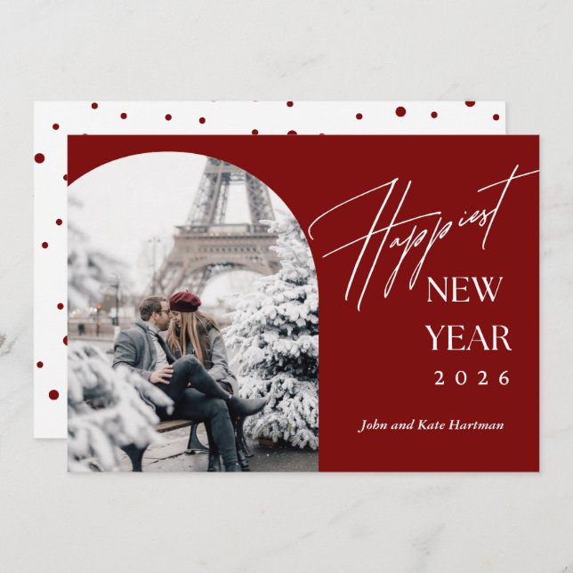 Happy New Years Arch Photo  (Fram/baksida)