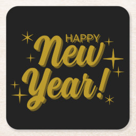 Happy New Years Coaster Underlägg Papper Kvadrat