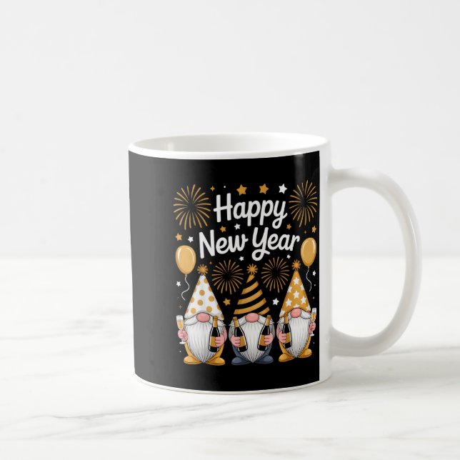 Happy New Years Eve Party Gnomes Matching Family  Kaffemugg (Höger)